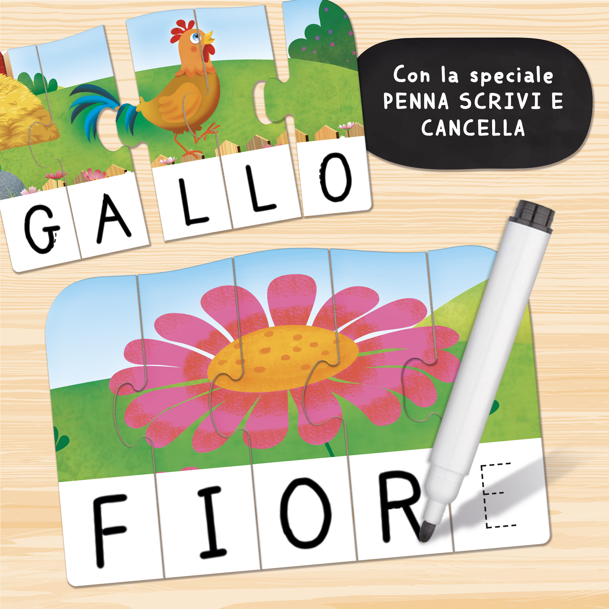 Lisciani Carotina Utilissimi Prime Parole puzzle lettere