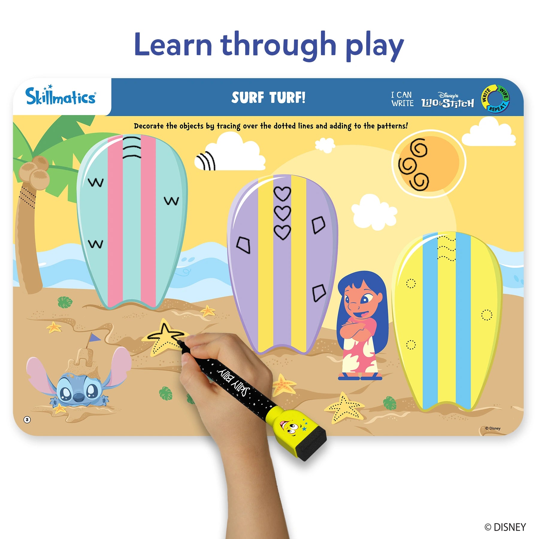 Skillmatics I Can Write Lilo Stitch schede didattiche 3-6 anni