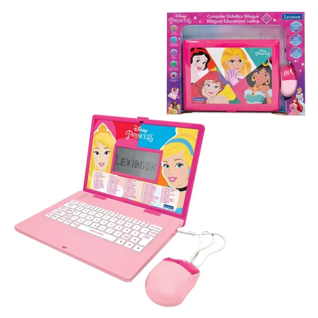 Lexibook Disney Princess laptop educativo inglese-italiano 164 attività