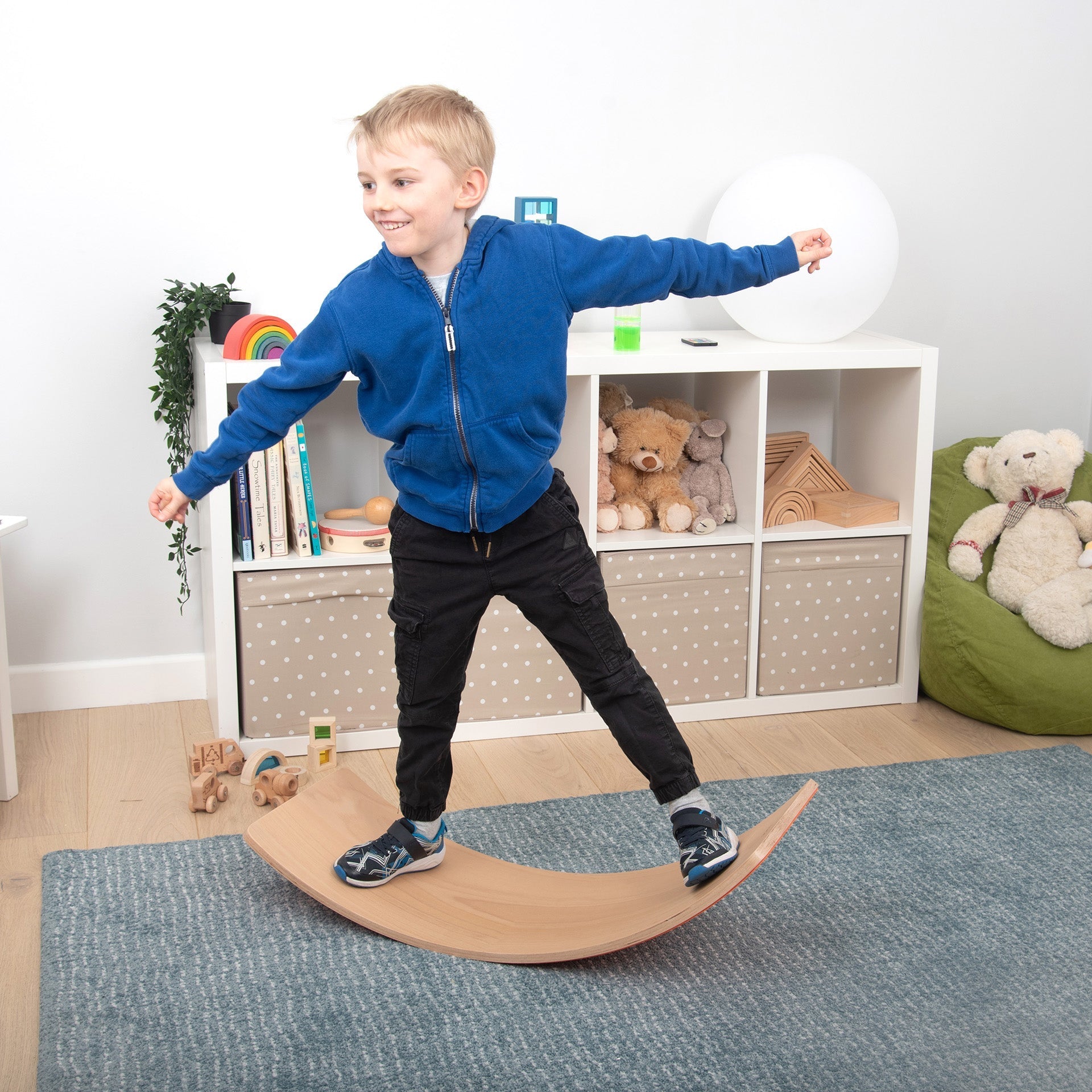Tickit Wooden Balance Board asse equilibrio legno feltro