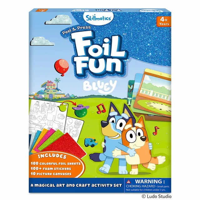 Skillmatics Foil Fun Bluey World of Animals kit foil
