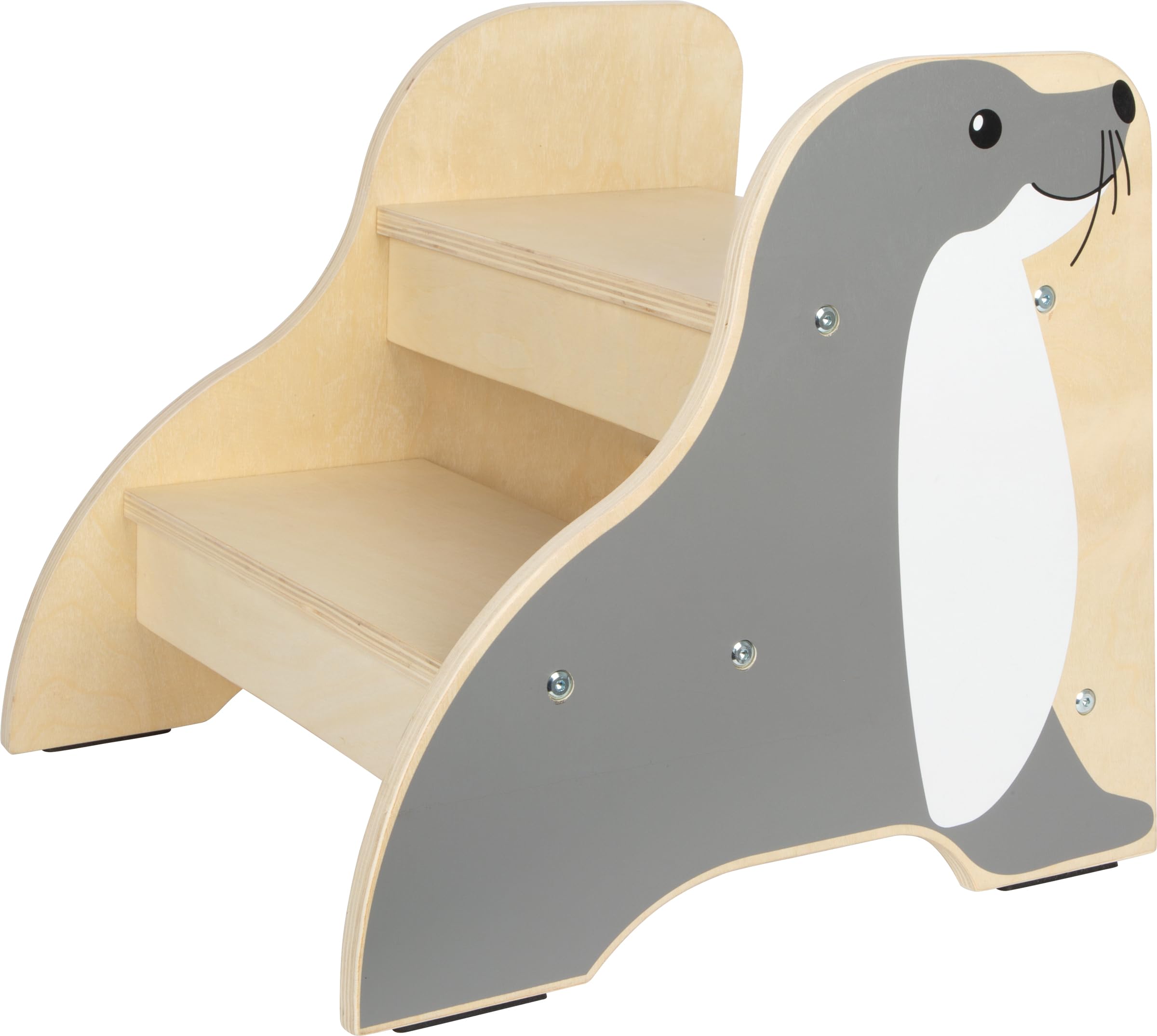 smallfoot Wildlife 12669 sgabello legno foca antiscivolo