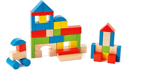 Hape Blocchi Acero mattoncini legno 50 pezzi colori