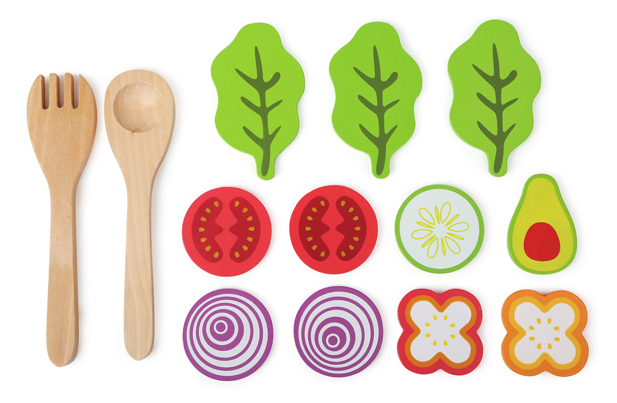 smallfoot Insalata set gioco cucina legno con ciotola
