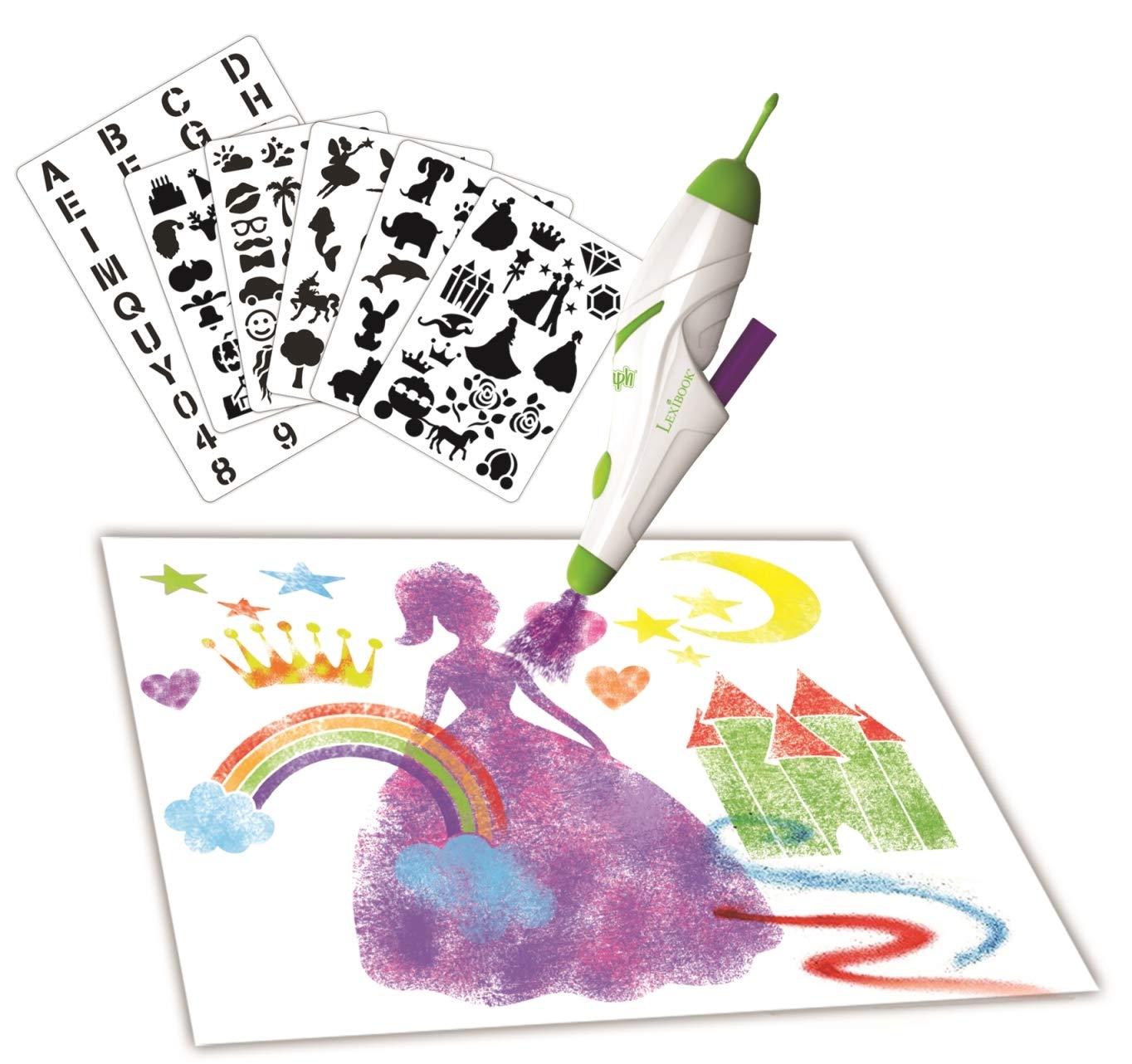 Lexibook CR800 spray magico aerografo bianco 12 pennarelli