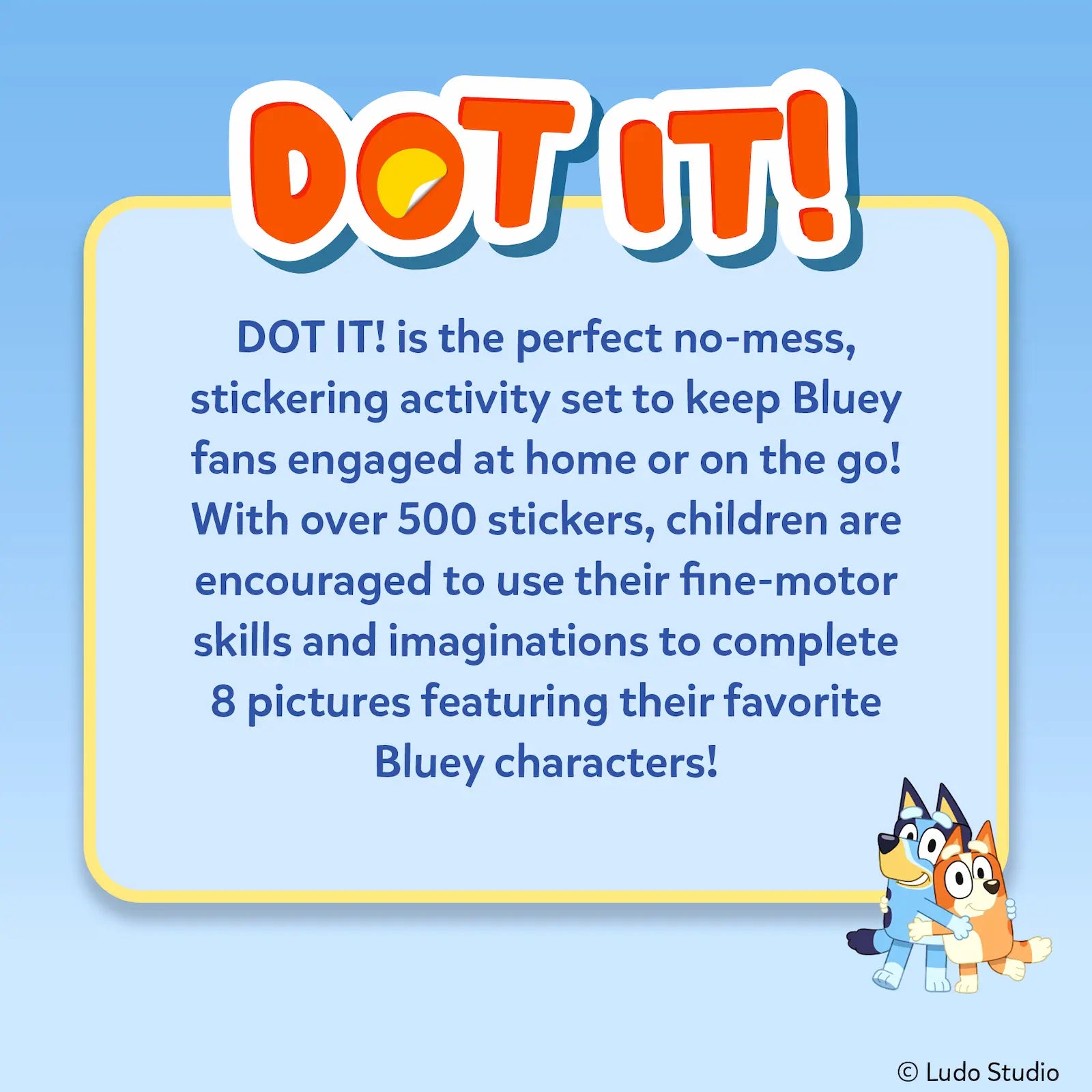 Skillmatics Dot It Bluey kit adesivi 500 sticker