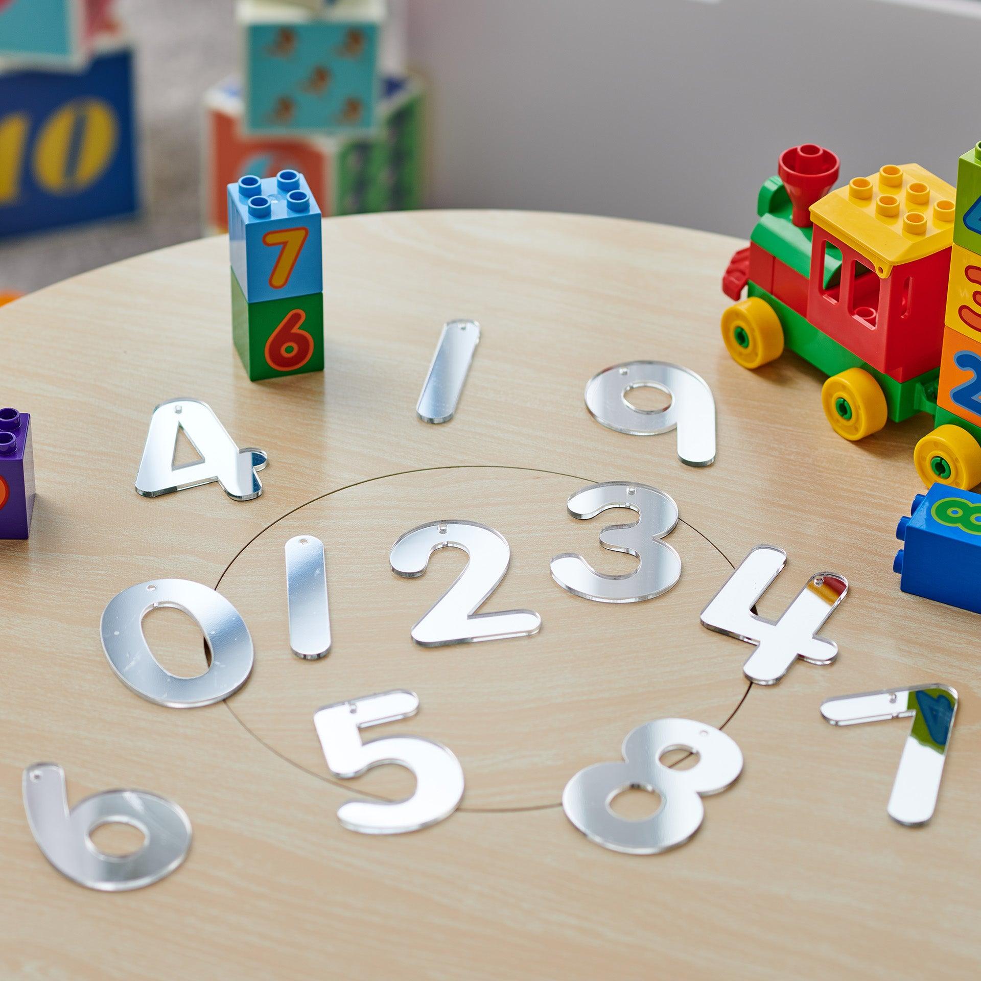 Tickit Mirror Numbers numeri specchio acrilico 14 pezzi