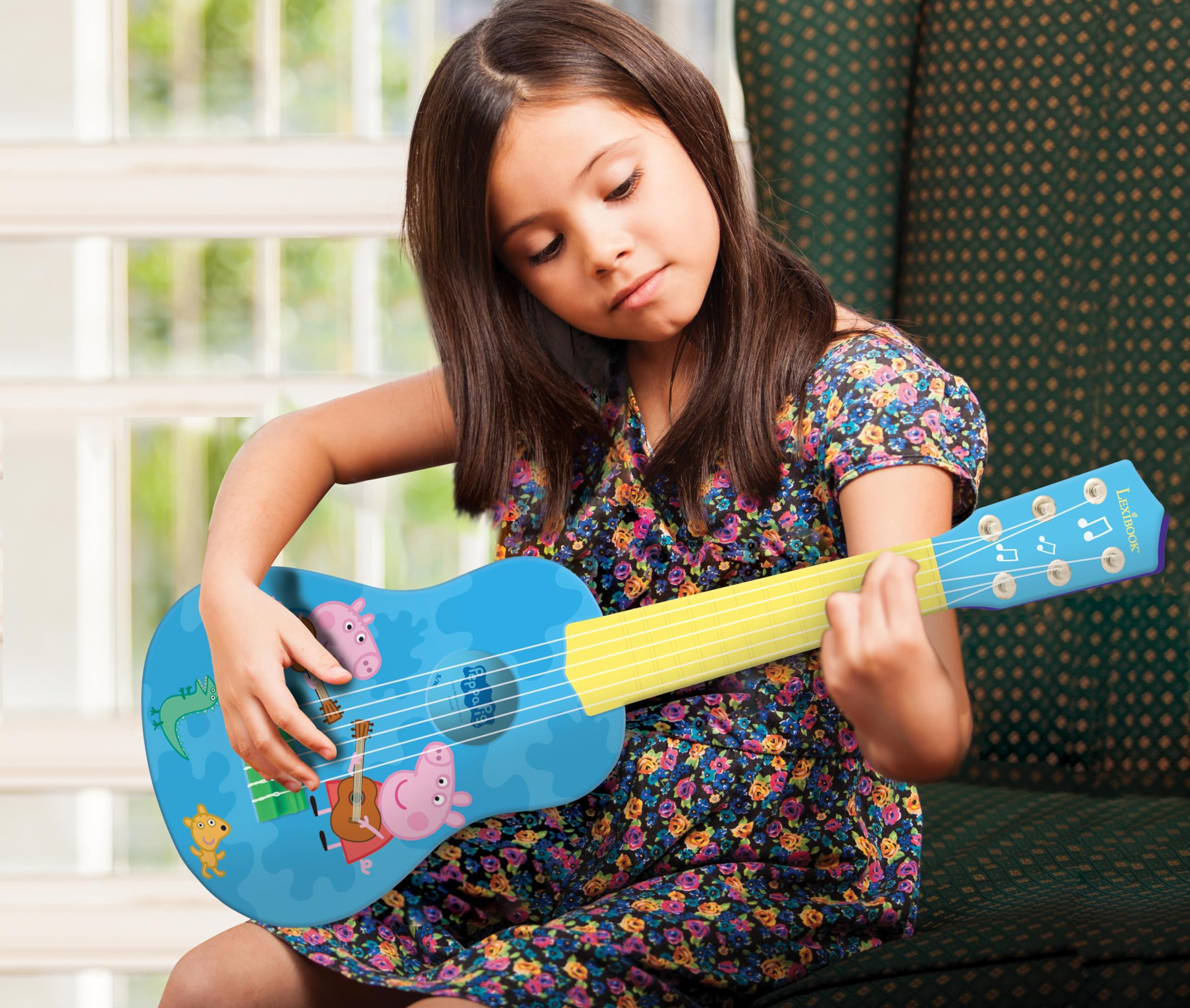 Lexibook Peppa Pig K200PPLXB chitarra bambini blu giallo 53 cm