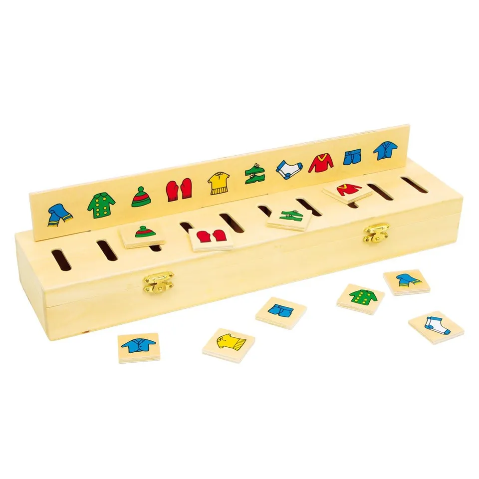 smallfoot 6494 scatola smistamento immagini gioco legno 3 anni
