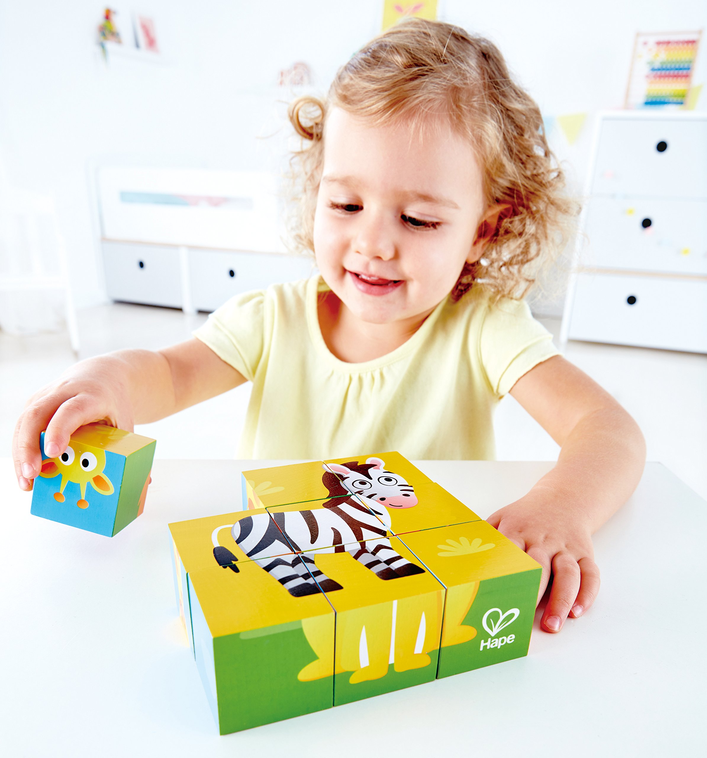 Hape E1619 puzzle in legno Papaveri Rossi con pomelli