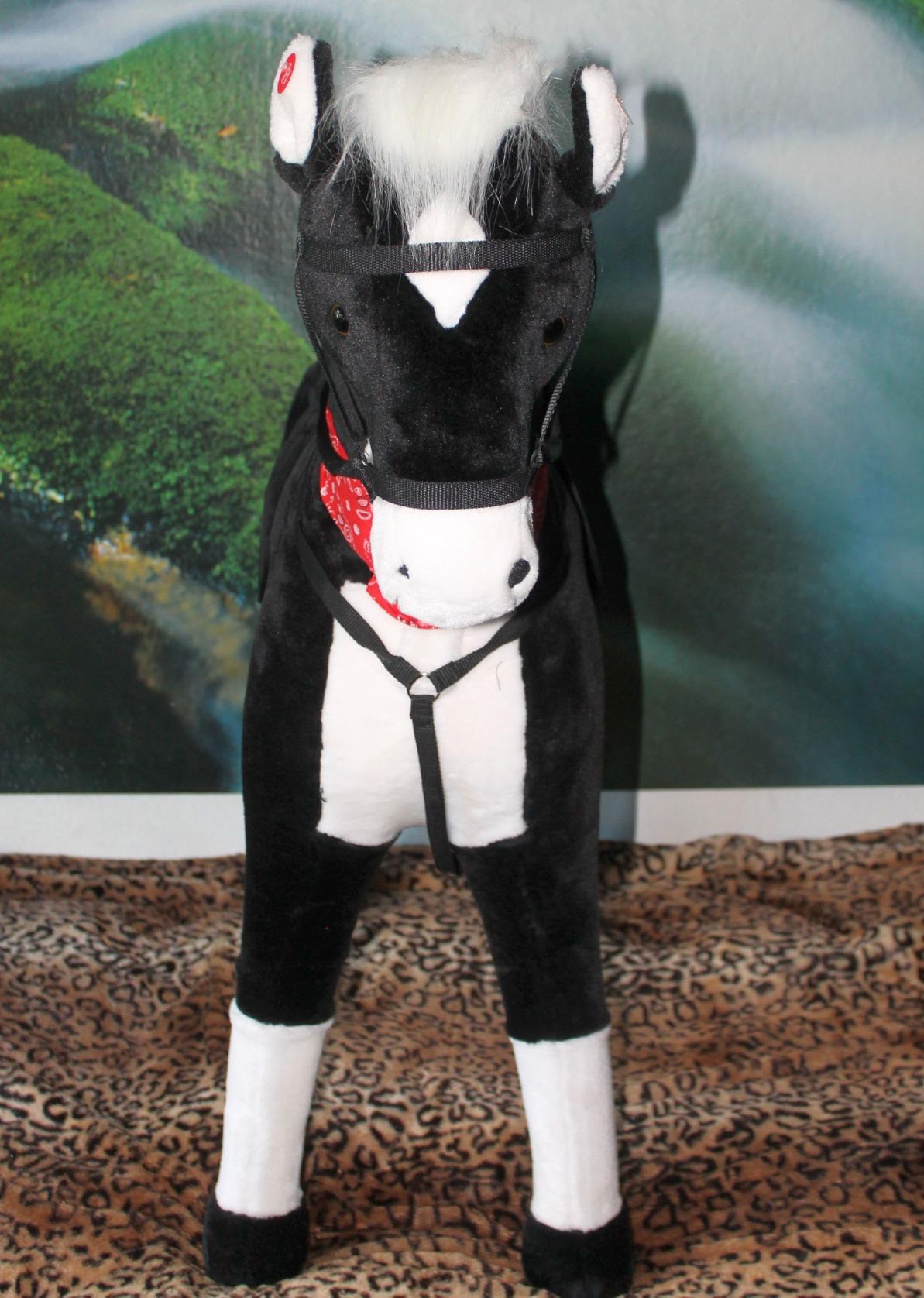 smallfoot 11178 cavallo cavalcabile nero con sella