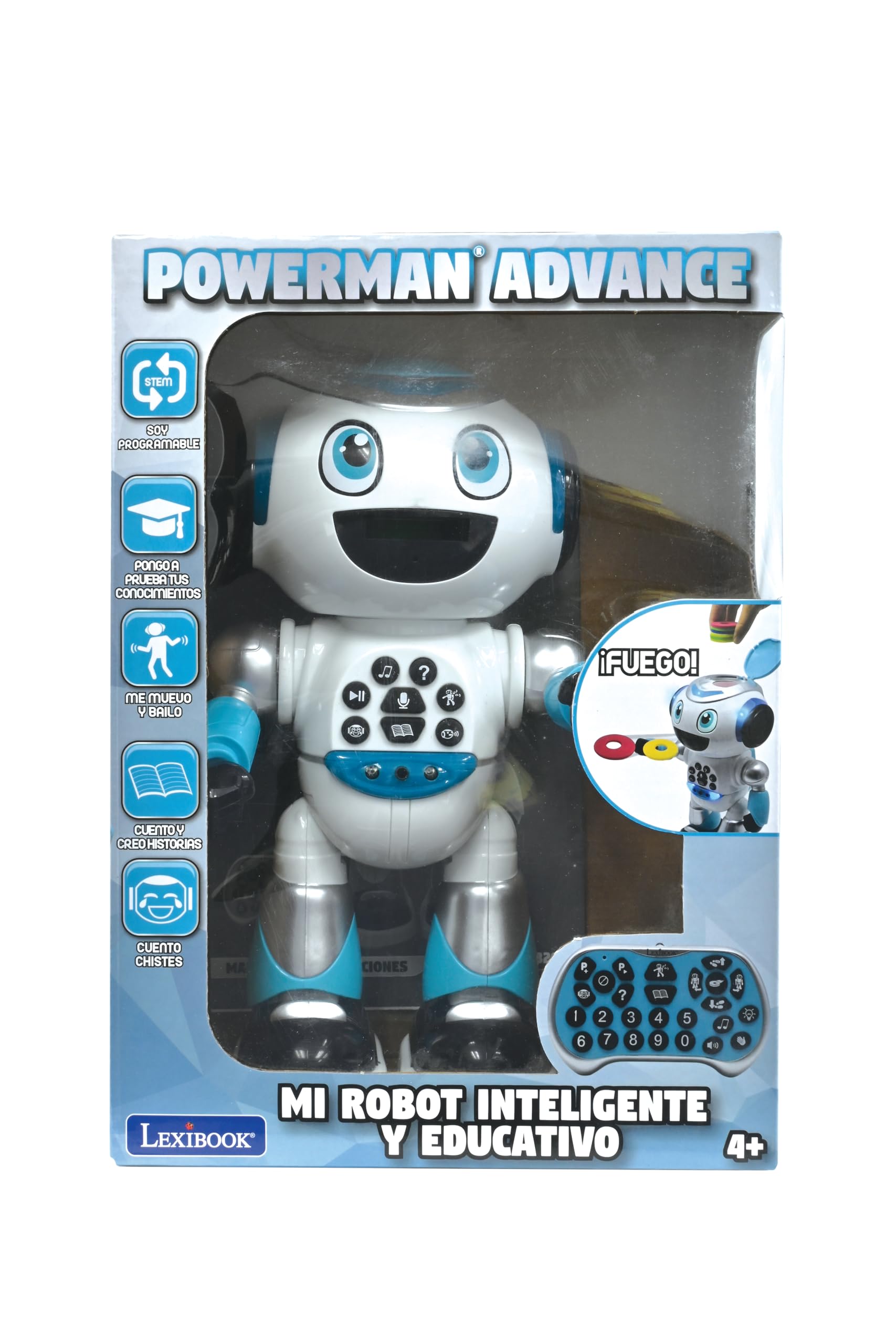 Lexibook Powerman Advance ROB28ES robot telecomandato spagnolo programmabile