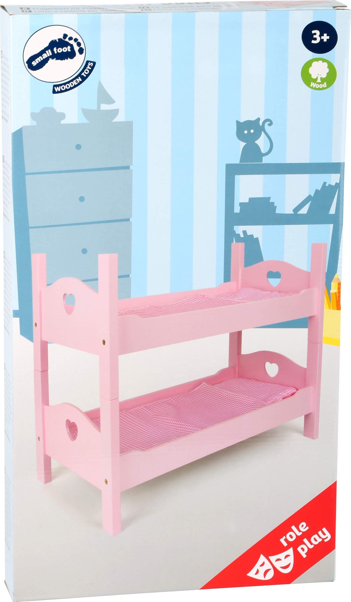 smallfoot 2871 letto bambole rosa a castello