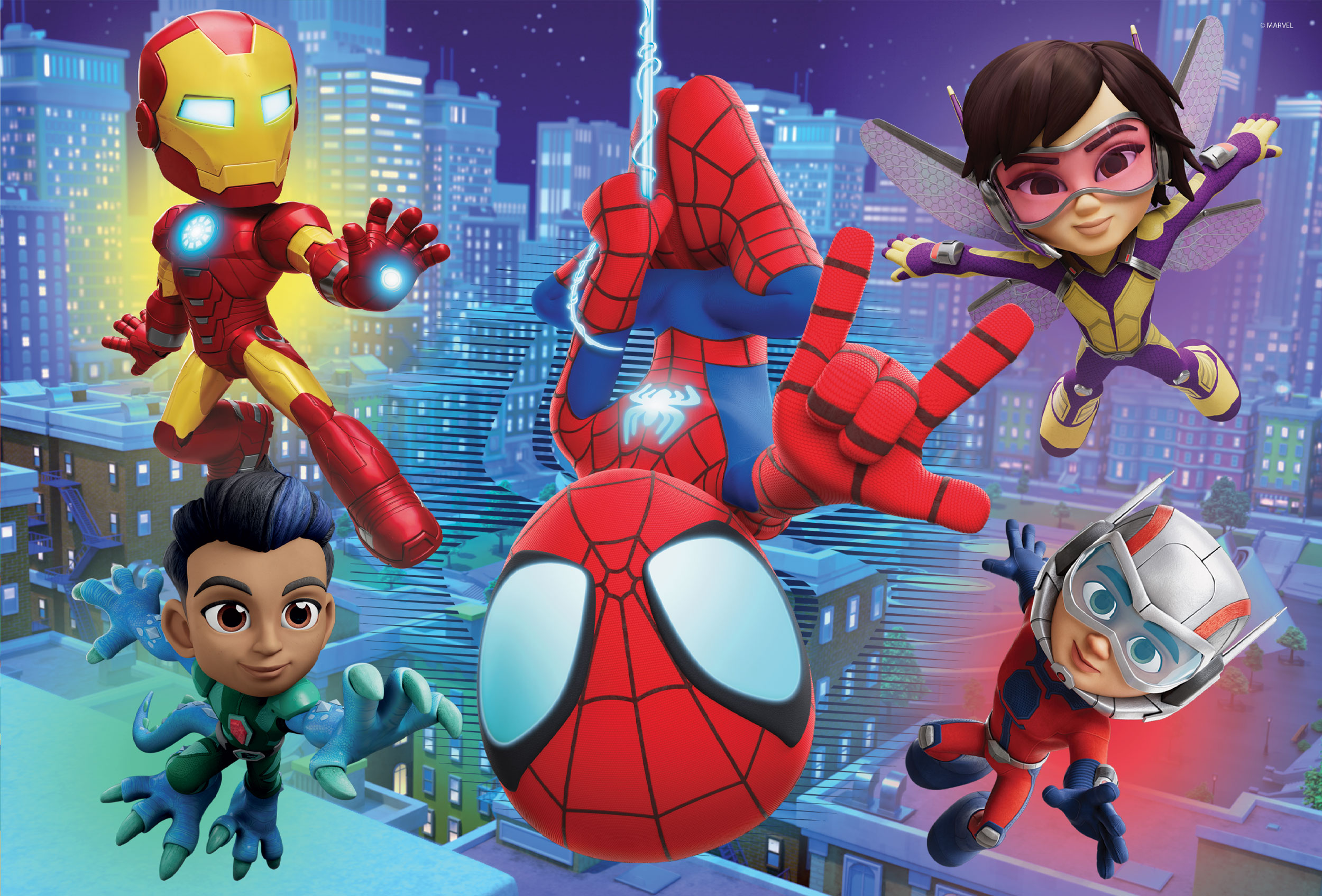 Lisciani Marvel Puzzle Df Maxi Floor 2x24 Spidey da colorare
