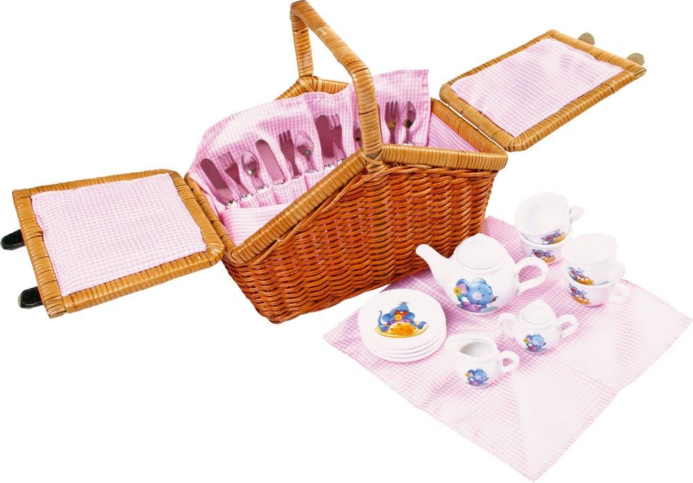 smallfoot 5300 cestino picnic 30 pezzi porcellana
