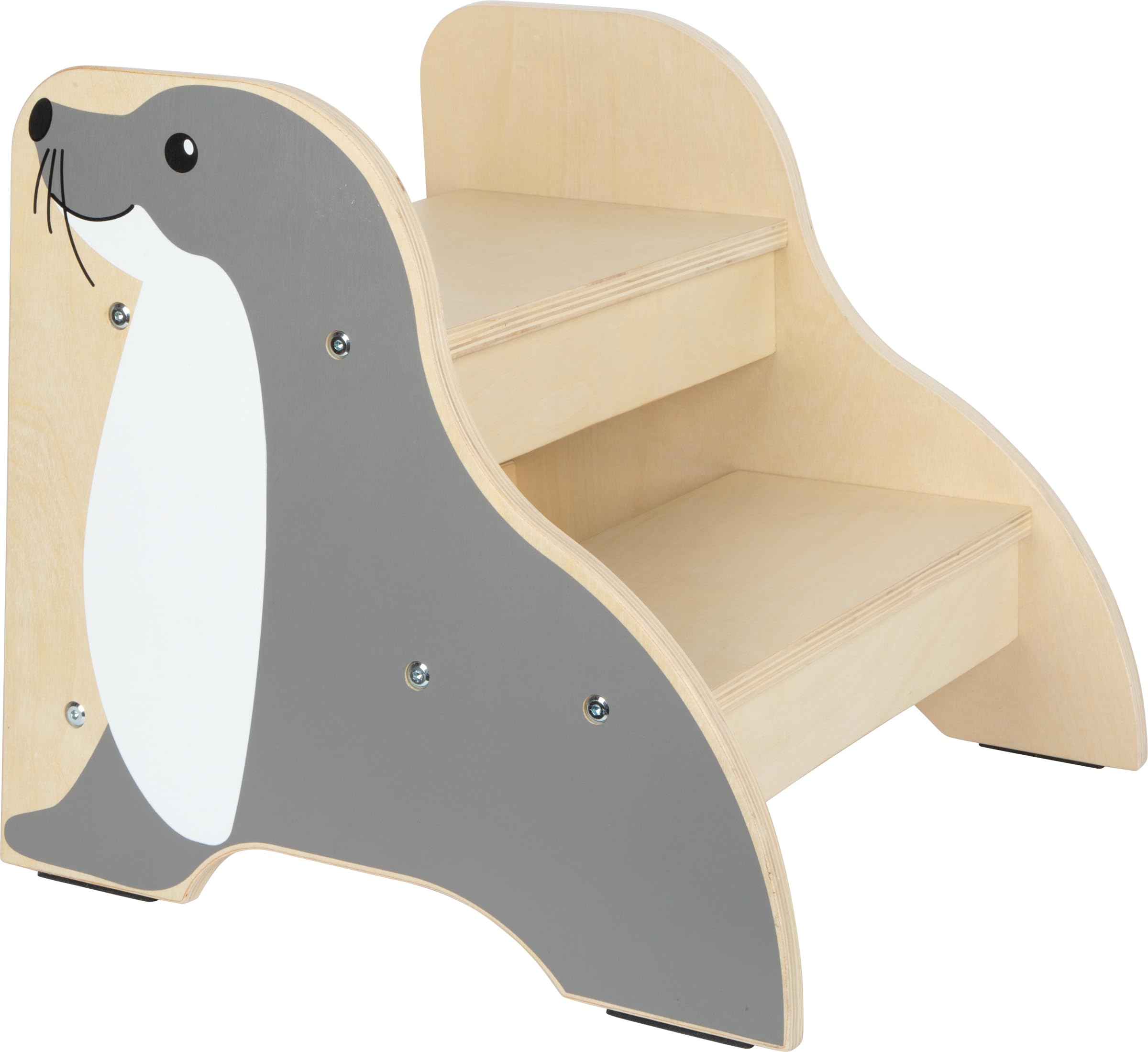 smallfoot Wildlife 12669 sgabello legno foca antiscivolo