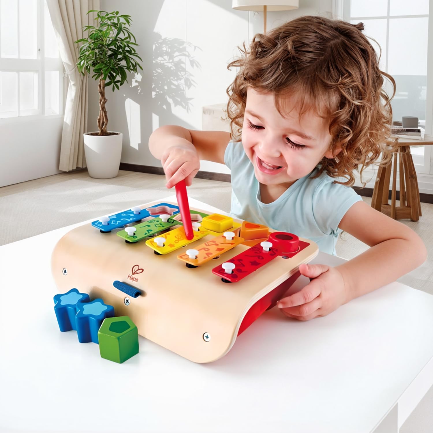 Hape Xilofono Forme Geometriche giocattolo musicale 12m+