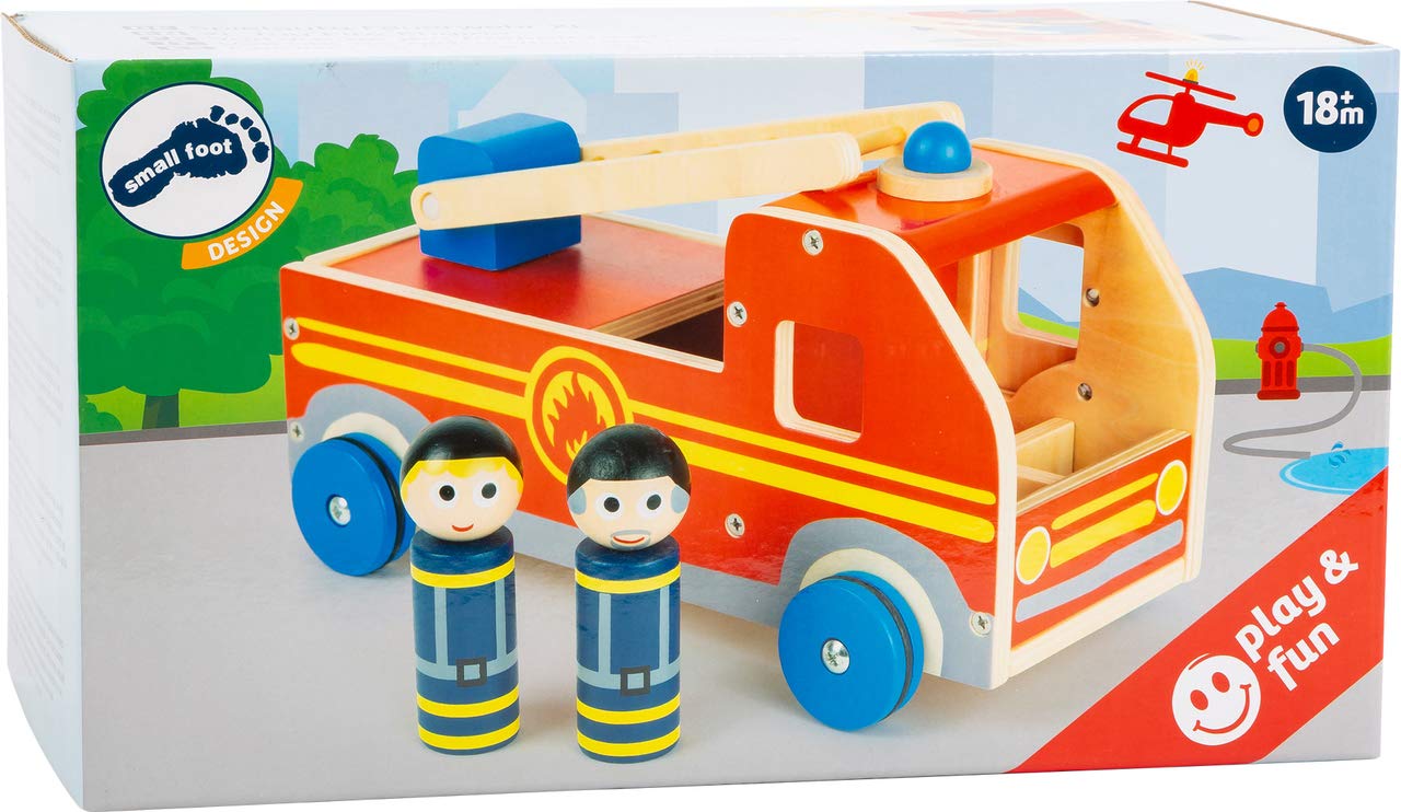 smallfoot 11456 camion pompieri legno grande 3 anni