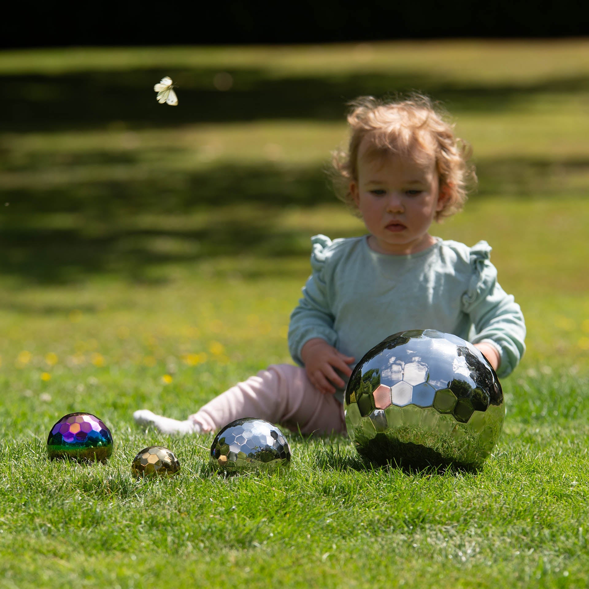 Tickit Sensory Steel Tumble Ball palla sensoriale 15 cm acciaio