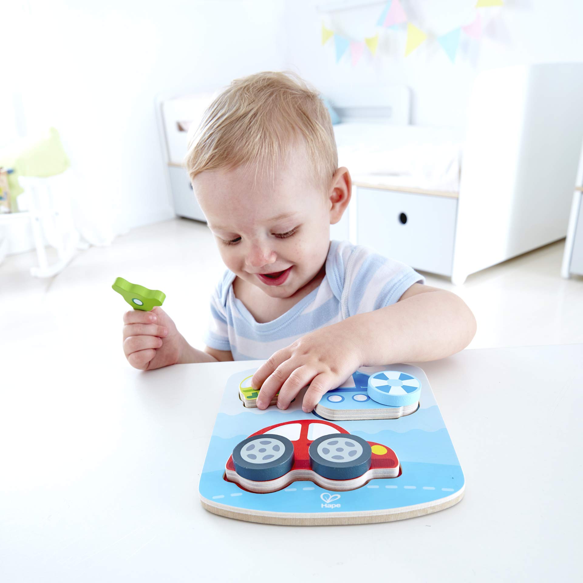 Hape E1607 puzzle legno bambini incastri colori 18 mesi