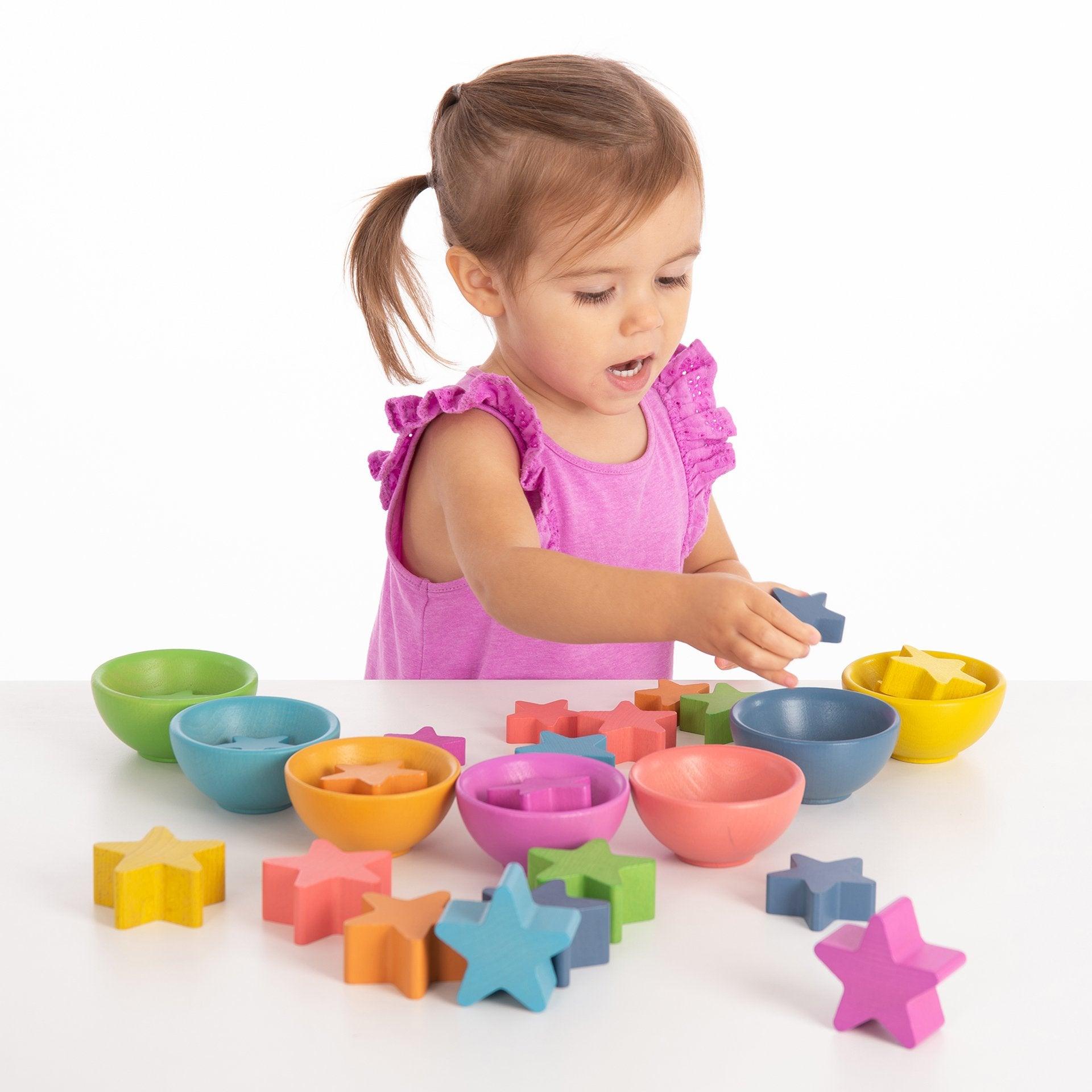 Tickit Rainbow Wooden Stars stelle legno 21 pezzi colorate