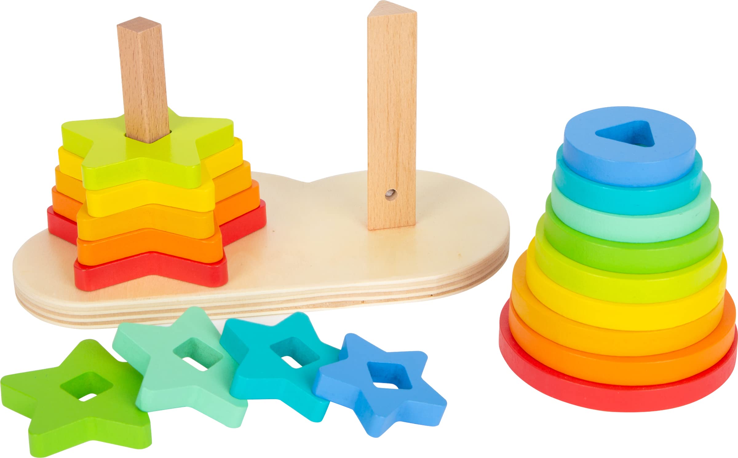 smallfoot 11720 Gioco Incastro Arcobaleno Legno 12 Mesi