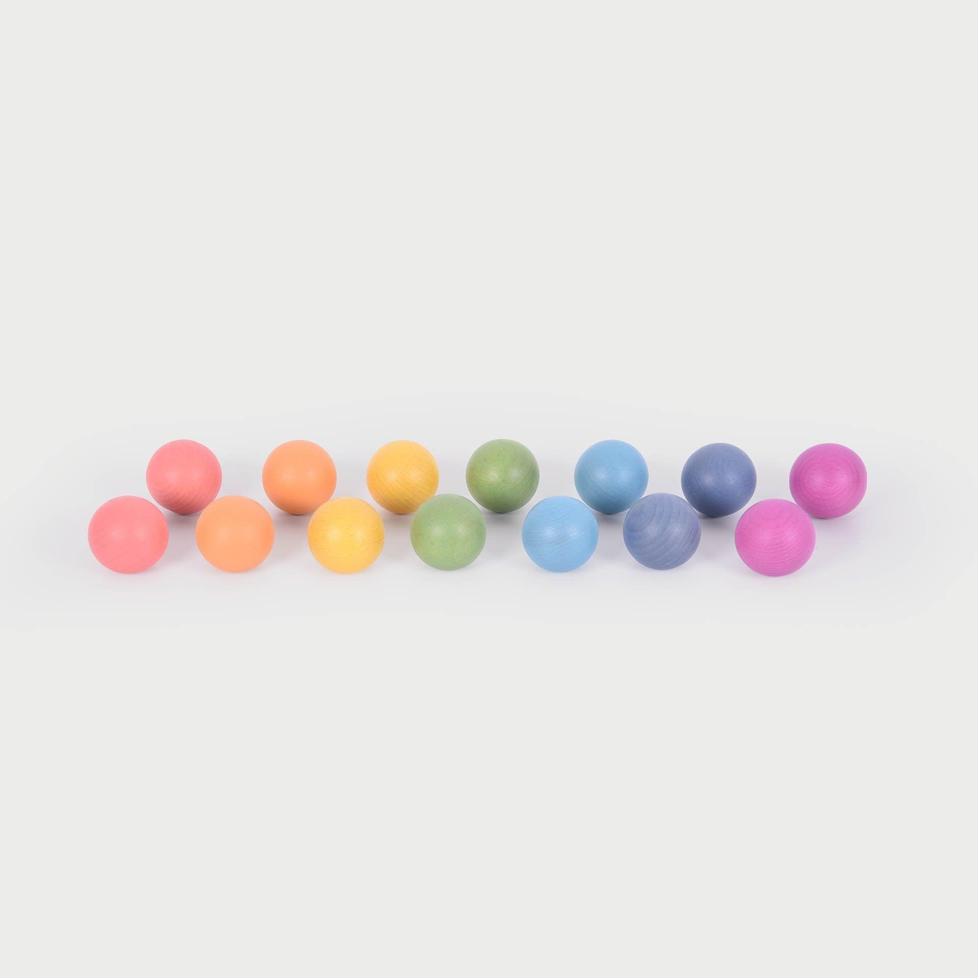 Tickit Rainbow Wooden Balls palline legno 14 pezzi 7 colori