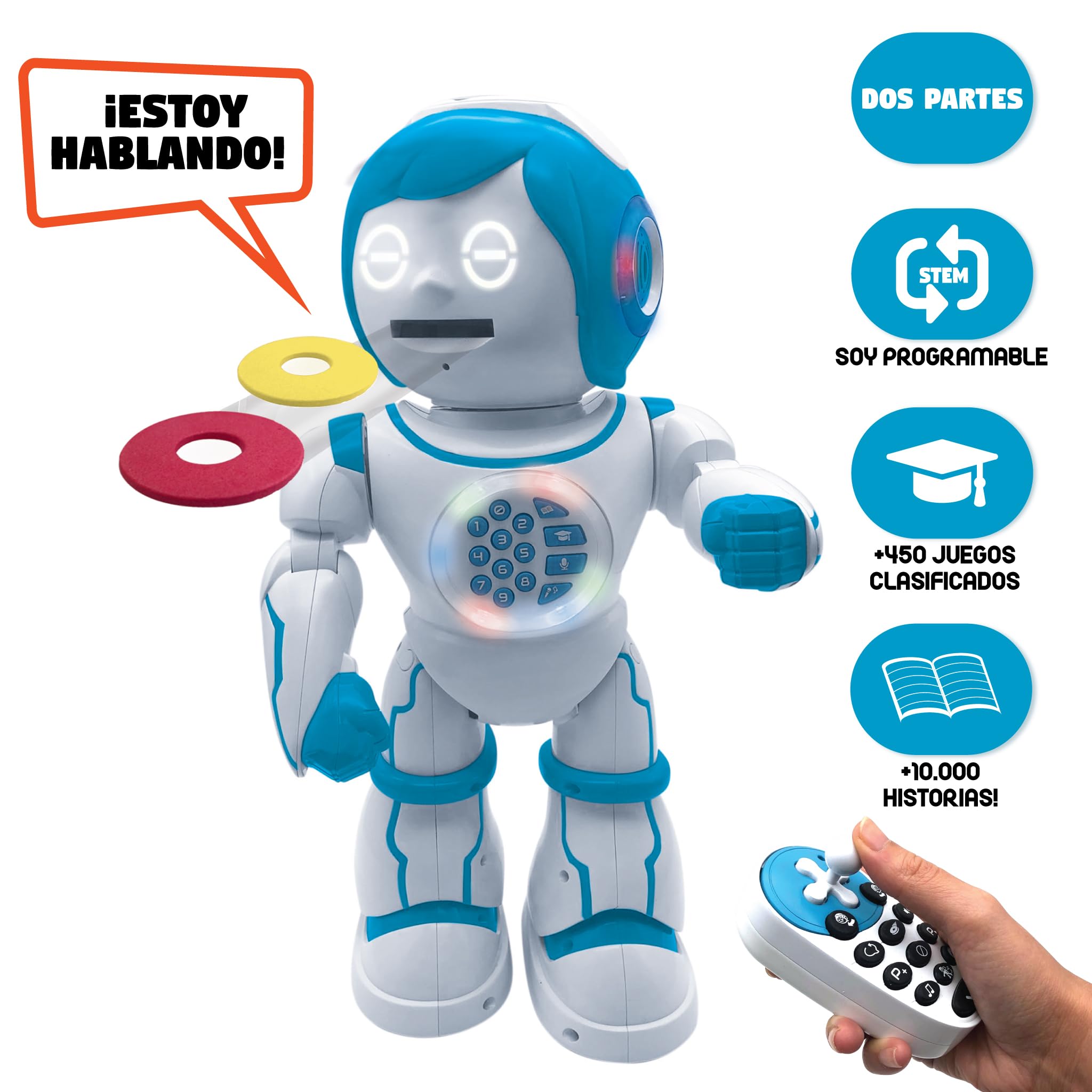 Lexibook ROB90ES robot musicale con luci per bambini