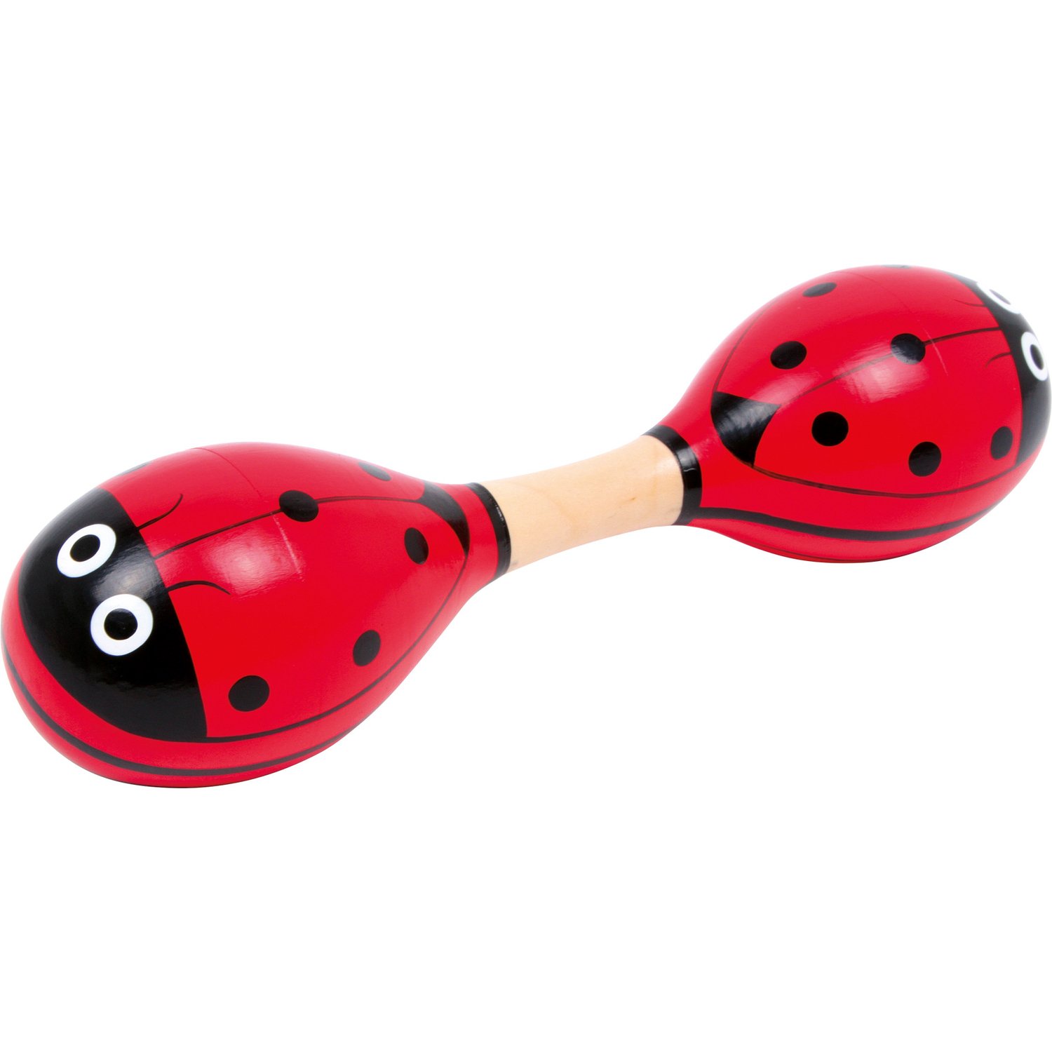 smallfoot maracas coccinella 23 cm set 2 pezzi legno