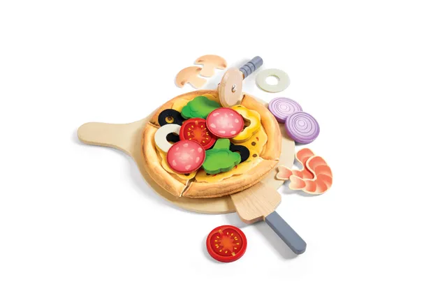 Hape E3173 Pizza Perfetta gioco pizza in legno da 3 anni