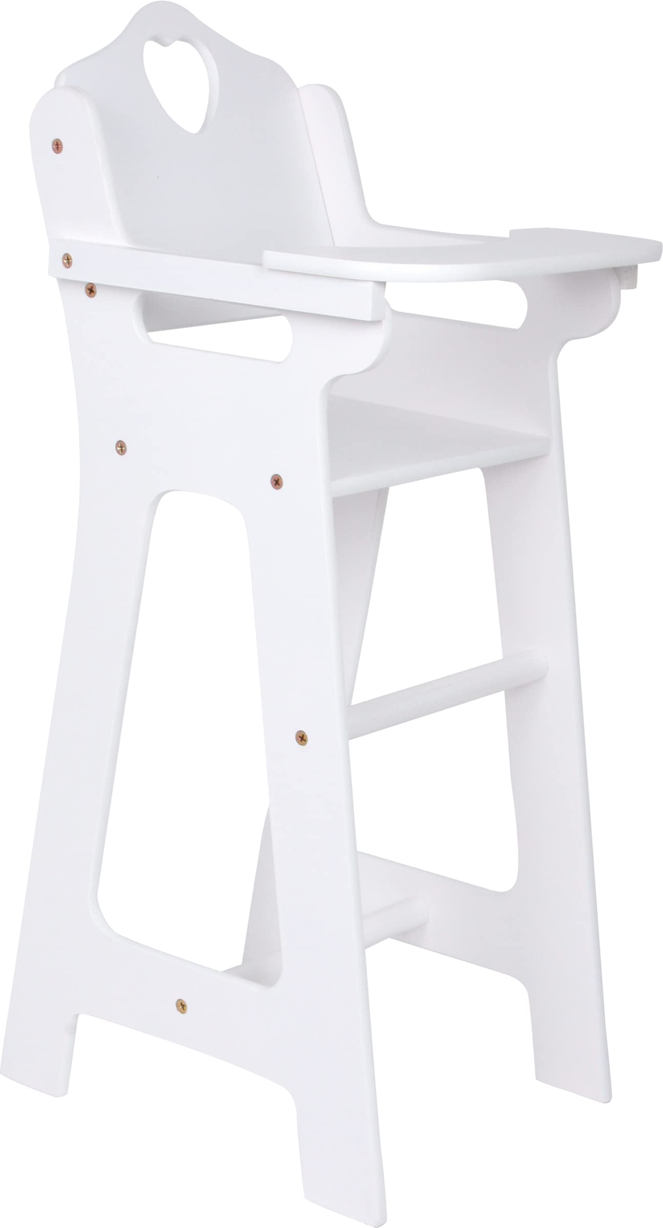 smallfoot 2872 seggiolone per bambole bianco legno