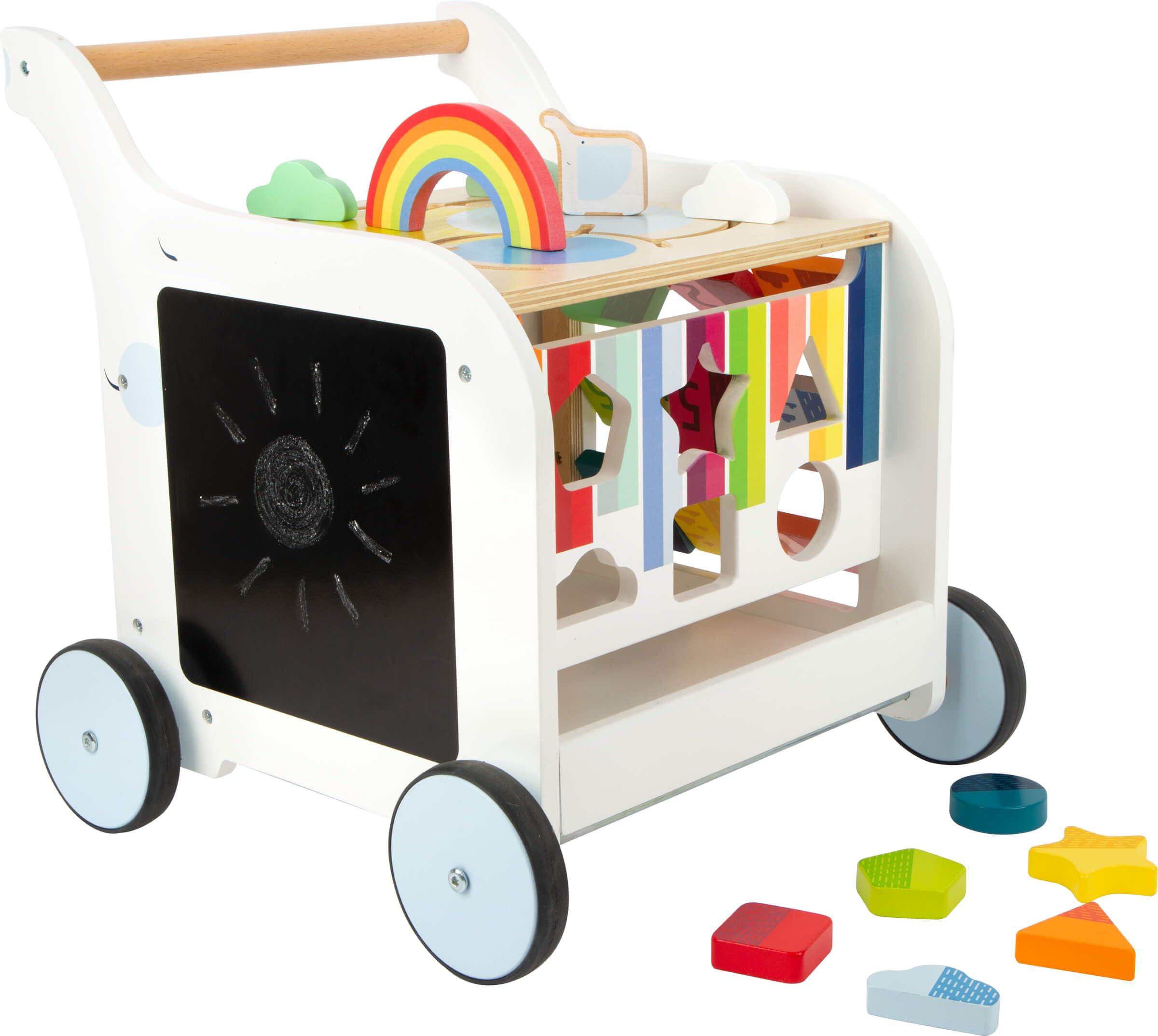 smallfoot 11607 Carrello Elefante Primi Passi Legno