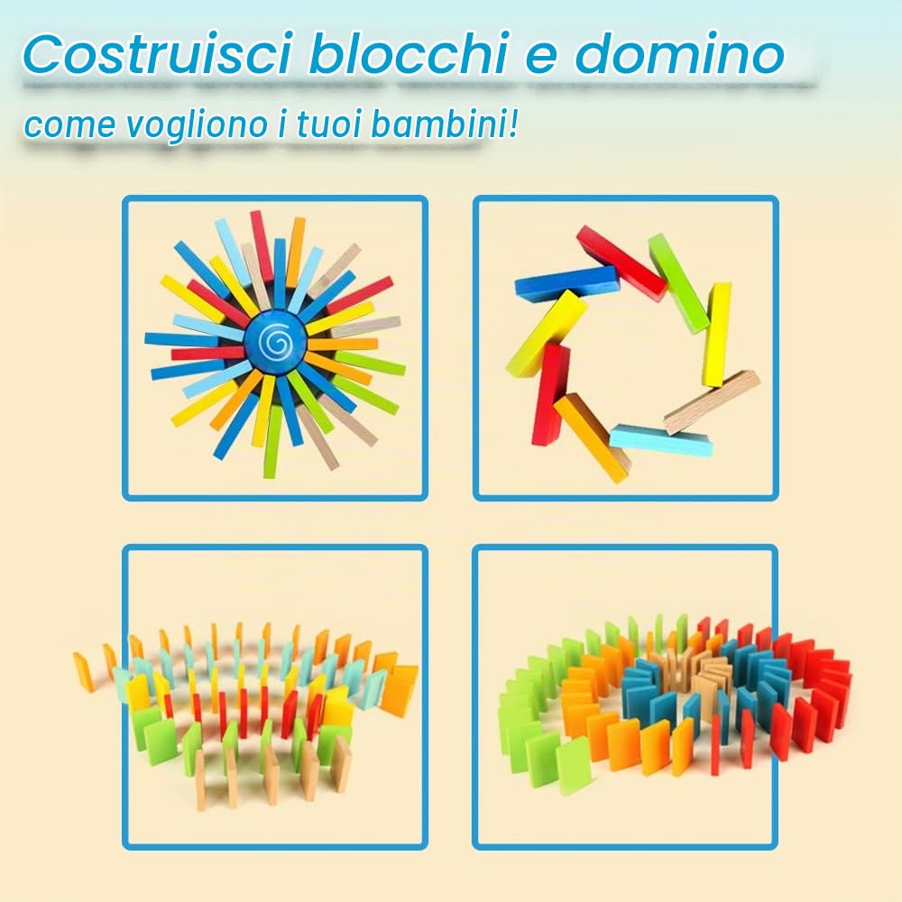 Hape Domino Dinamici set domino legno 107 pezzi multicolore