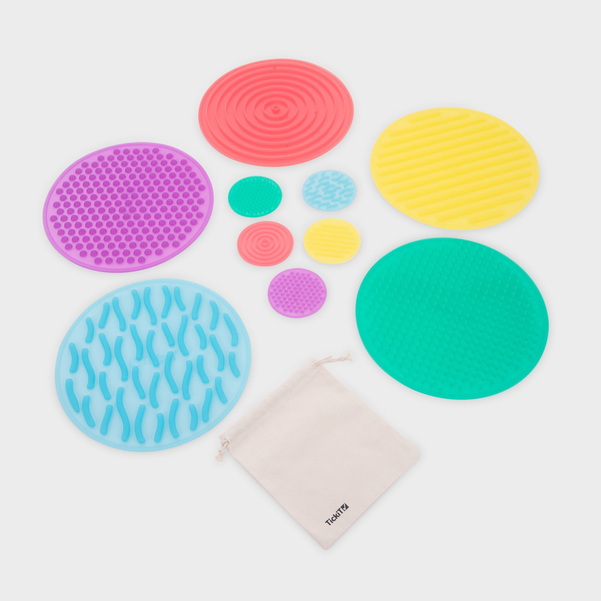 Tickit SiliShapes Sensory Circle dischi silicone 10 pezzi