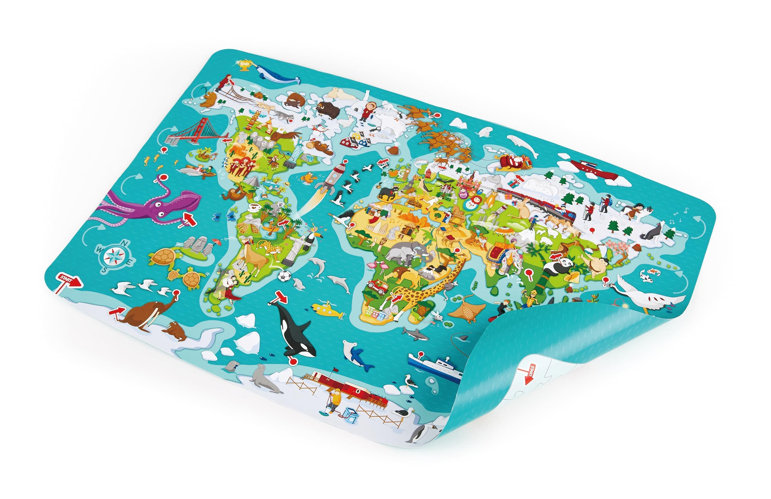 Hape Mappa del Mondo puzzle 100 pezzi dai 5 anni