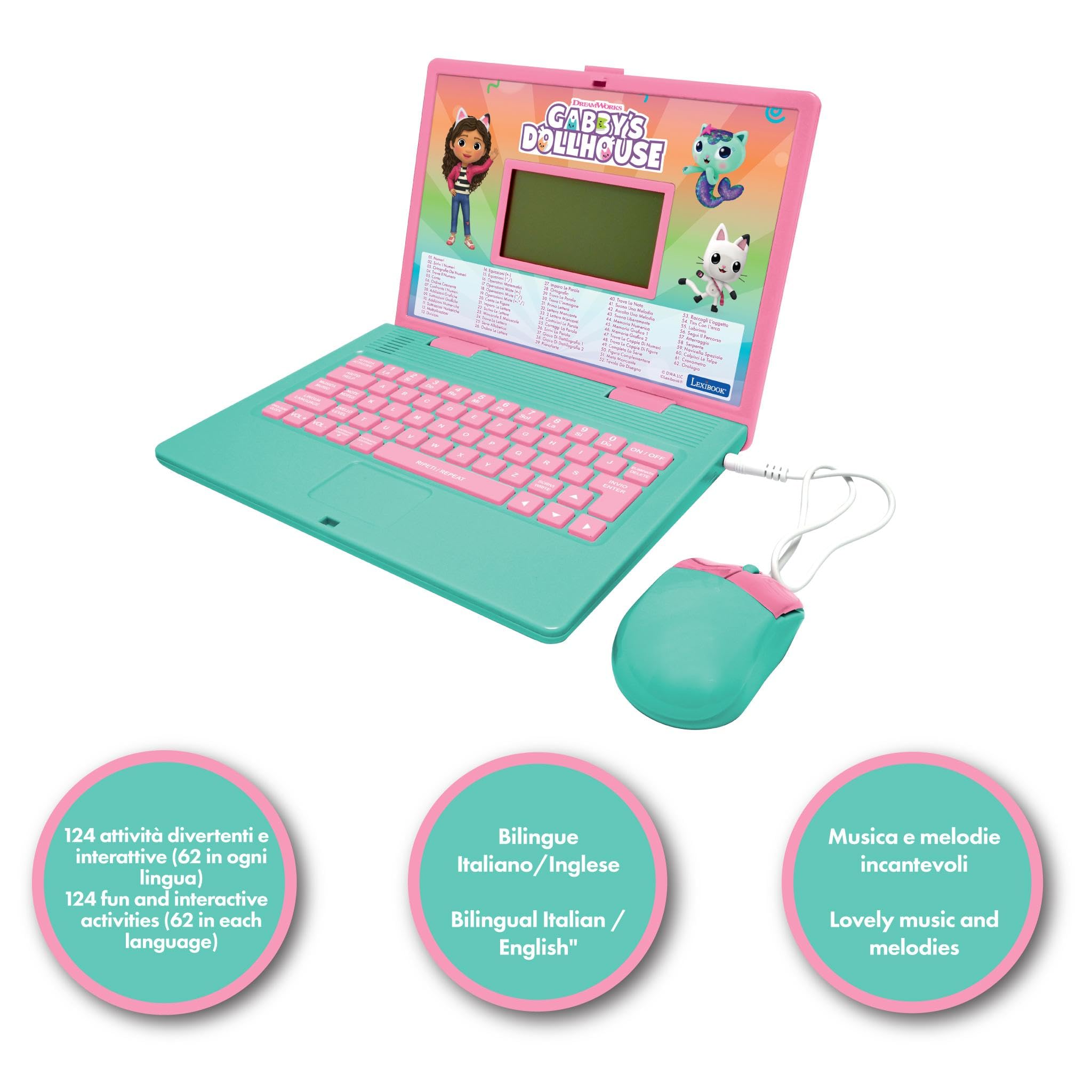 Lexibook Gabby JC598GDH computer bambini rosa/blu bilingue