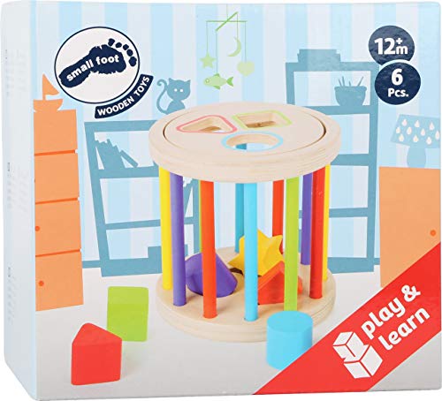 smallfoot 10628 cilindro impilabile formine legno colorate