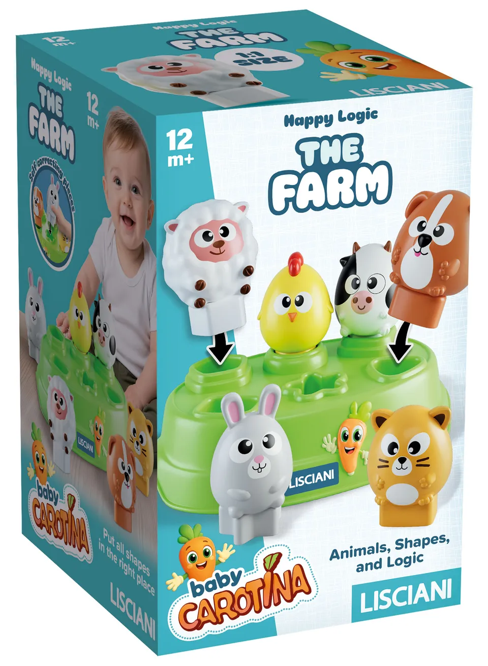 Lisciani Carotina Happy Logic The Farm gioco incastri fattoria