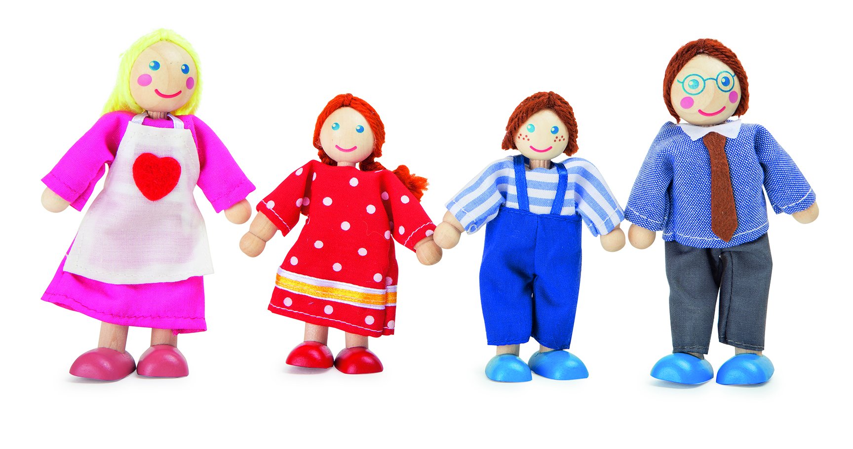 smallfoot 10320 pupazzetti famiglia casa bambole snodati