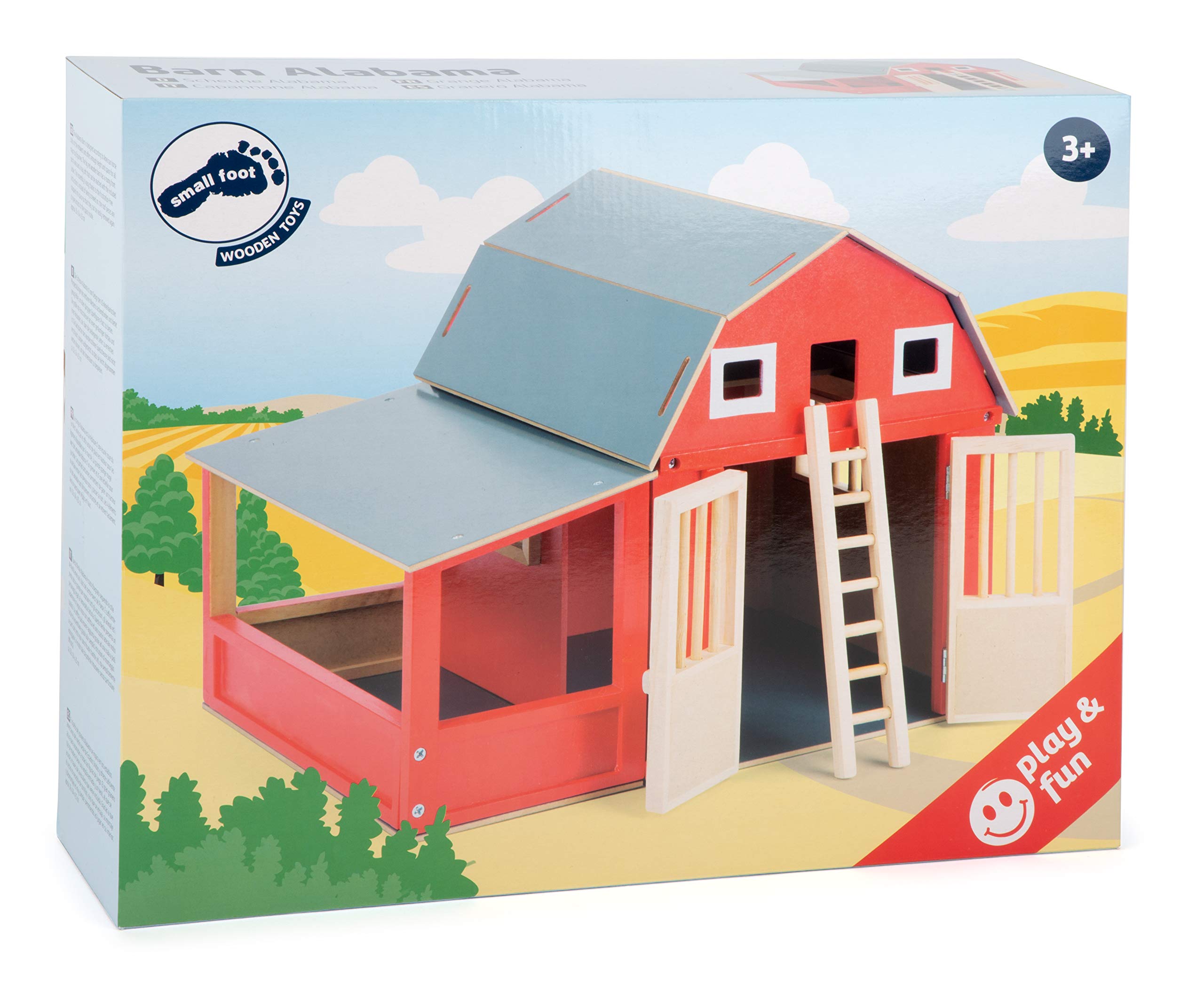 smallfoot 8555 Alabama stalla fattoria legno rossa