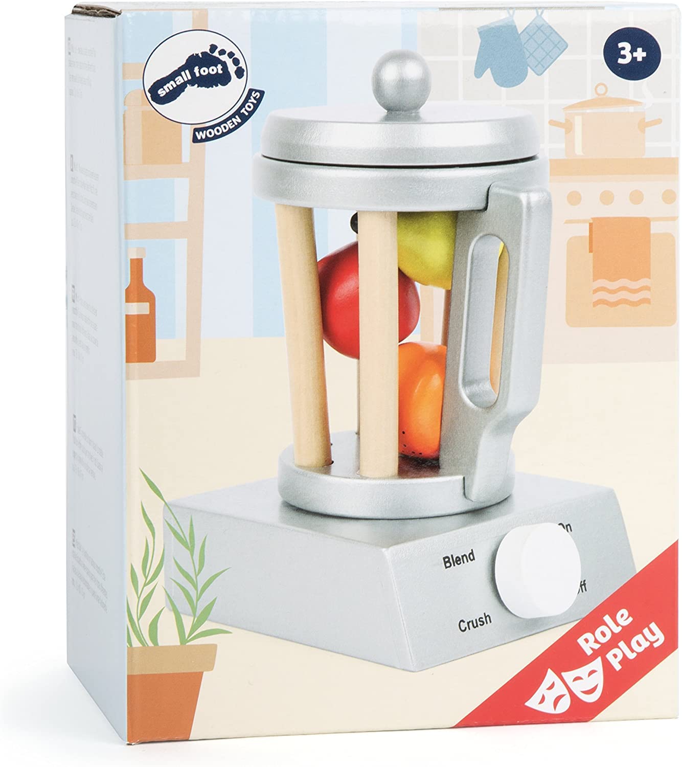 smallfoot 10596 Frullatore cucina gioco legno con frutta
