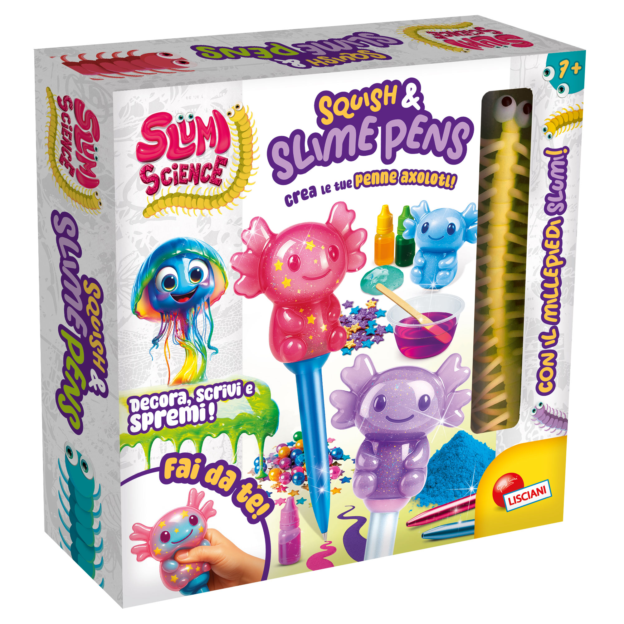 Lisciani Slumi Squish and Slime Pens kit penne squishy