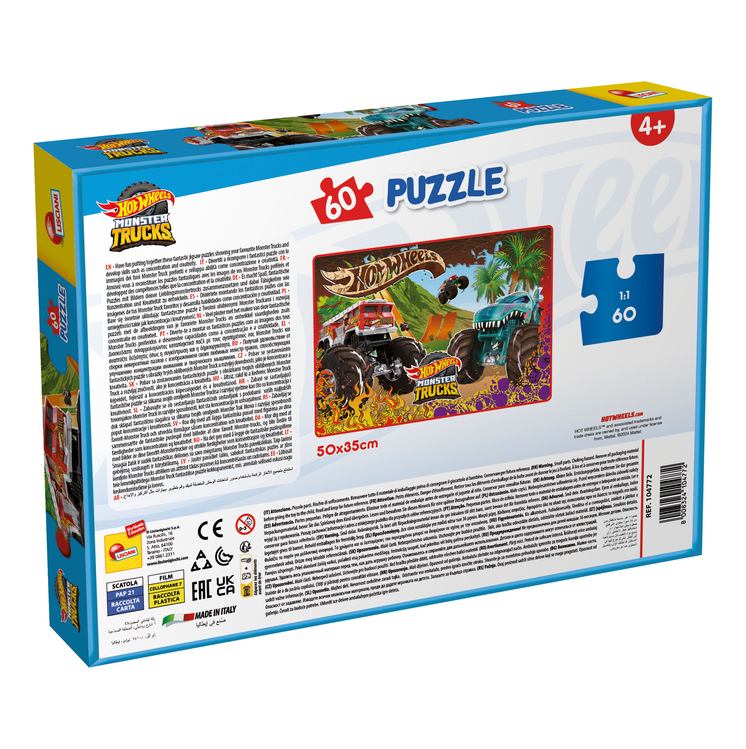 Hot Wheels Puzzle Plus 60 puzzle Monster Truck 60 pezzi