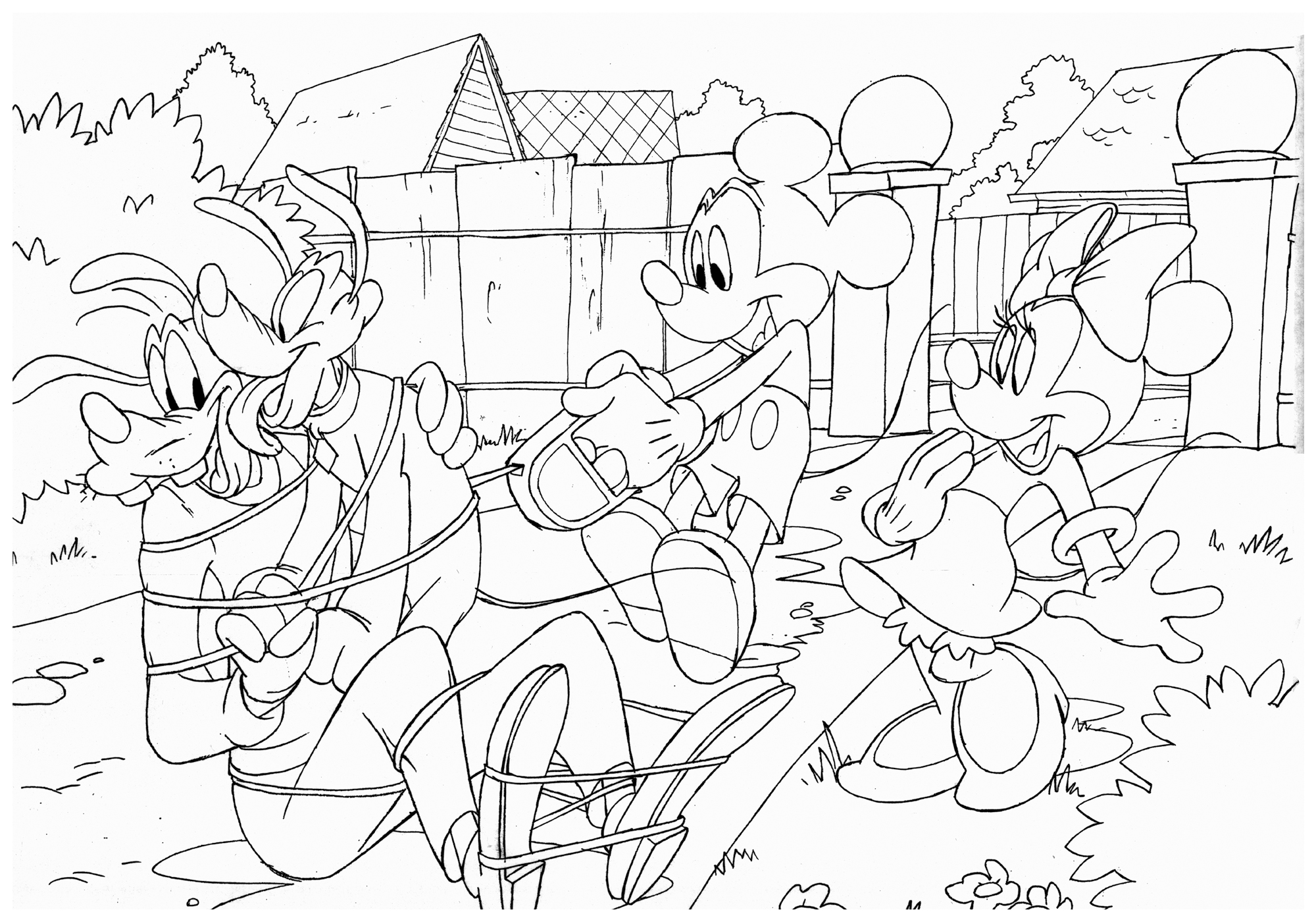 Disney Maxi Floor 108 Mickey My Friends puzzle double-face