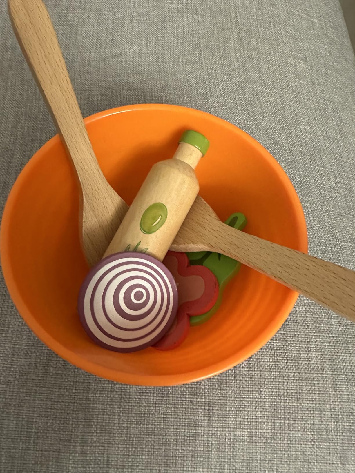 smallfoot Insalata set gioco cucina legno con ciotola