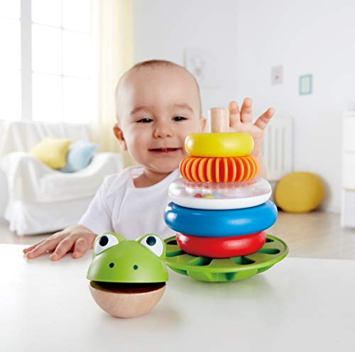 Hape Mr. Ranocchio giocattolo impilabile legno 7 pezzi 12m+