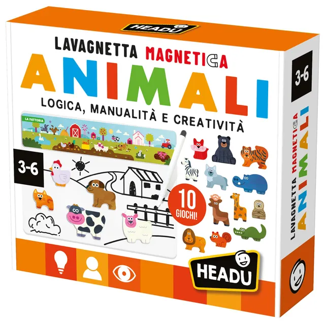 Headu 10 Giochi Animali gioco magnetico 3-6 anni