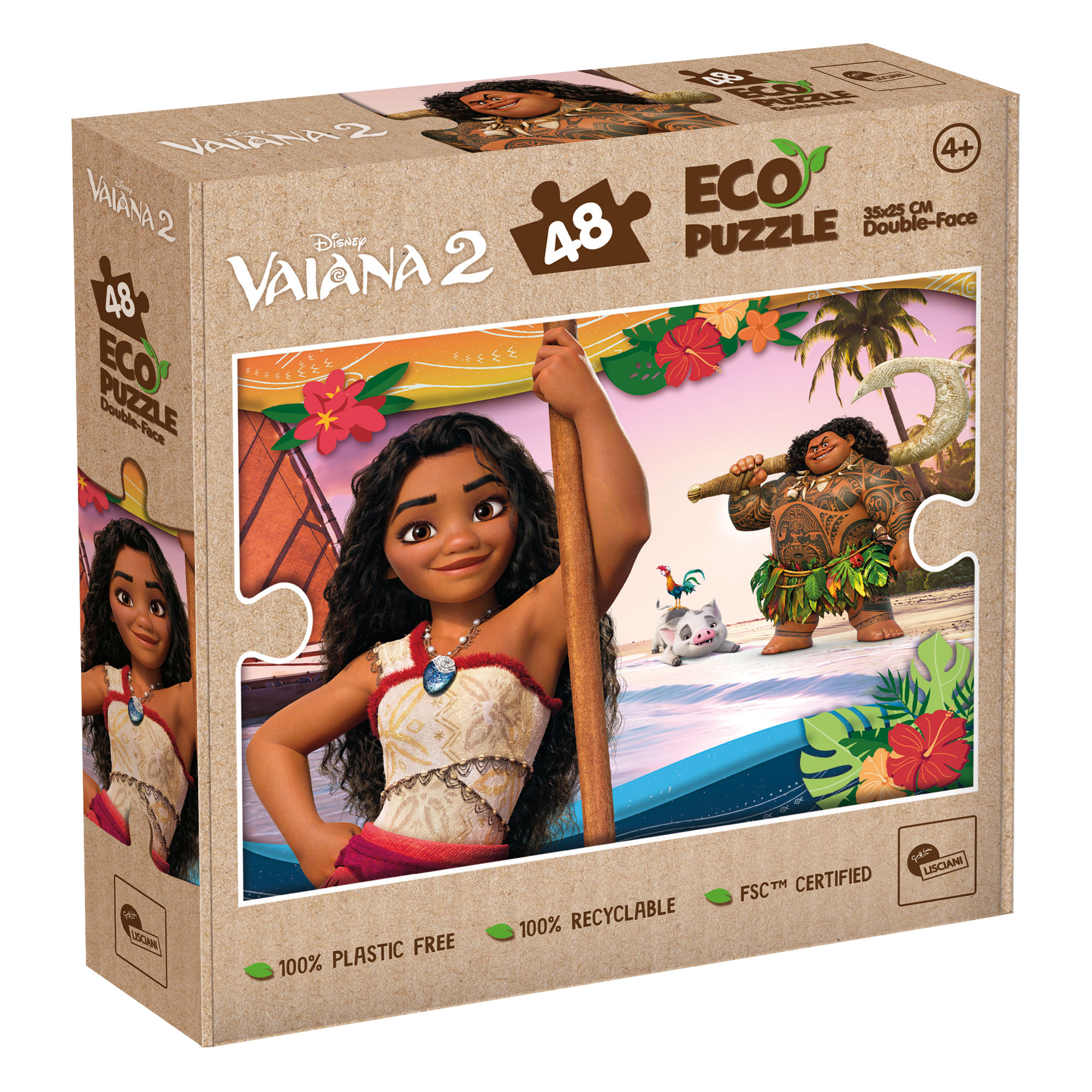 Lisciani Disney Oceania 2 Eco-Puzzle Mini 48 puzzle bambini