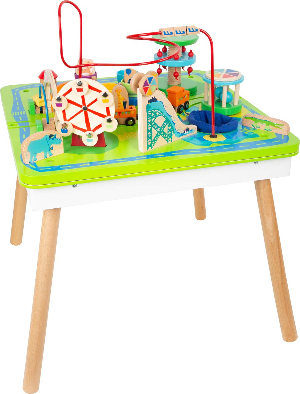 smallfoot 11434 Parco divertimenti tavolo legno 3 in 1