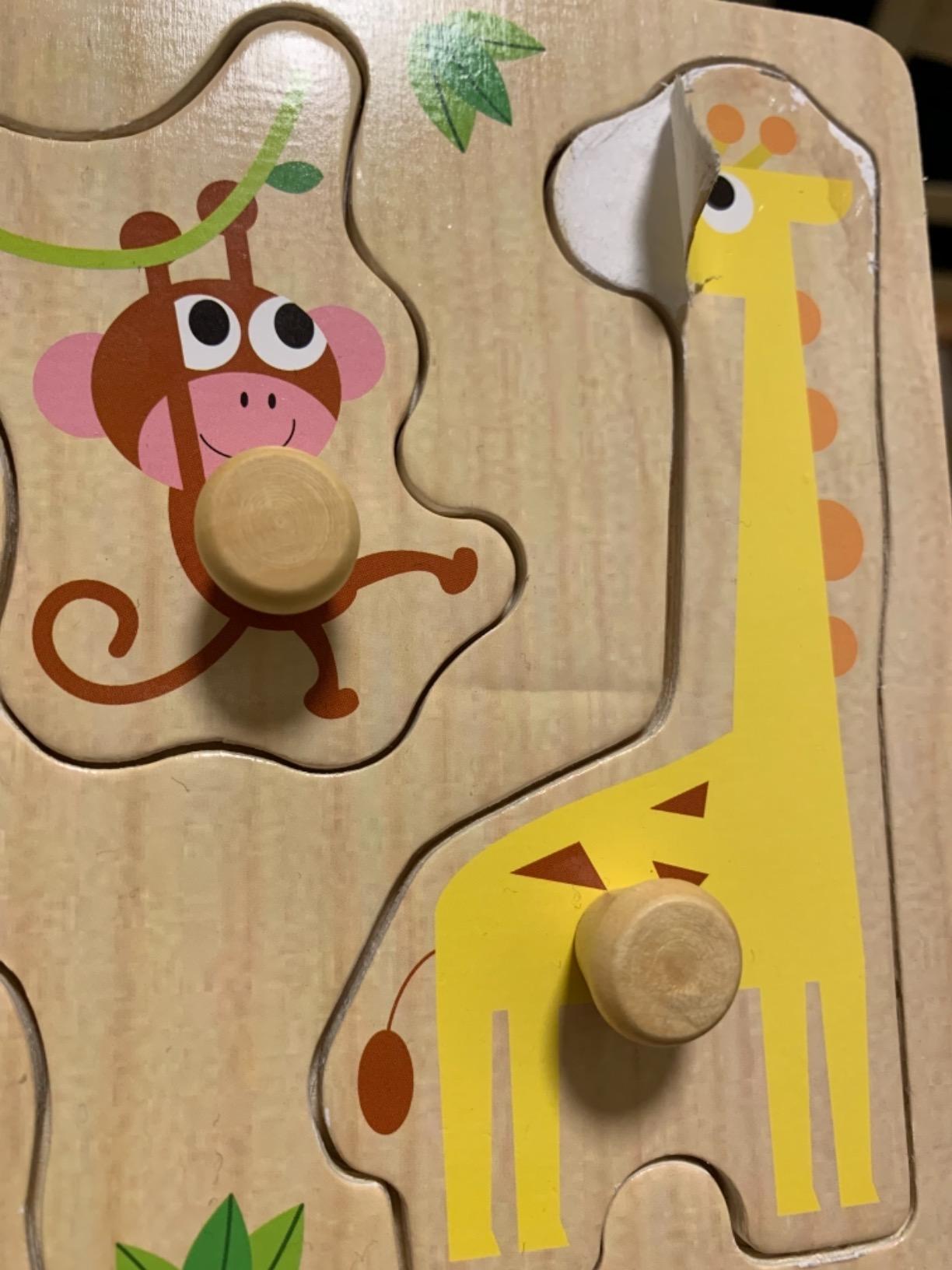smallfoot Animali dello Zoo 4763 puzzle legno Cartoni con manici